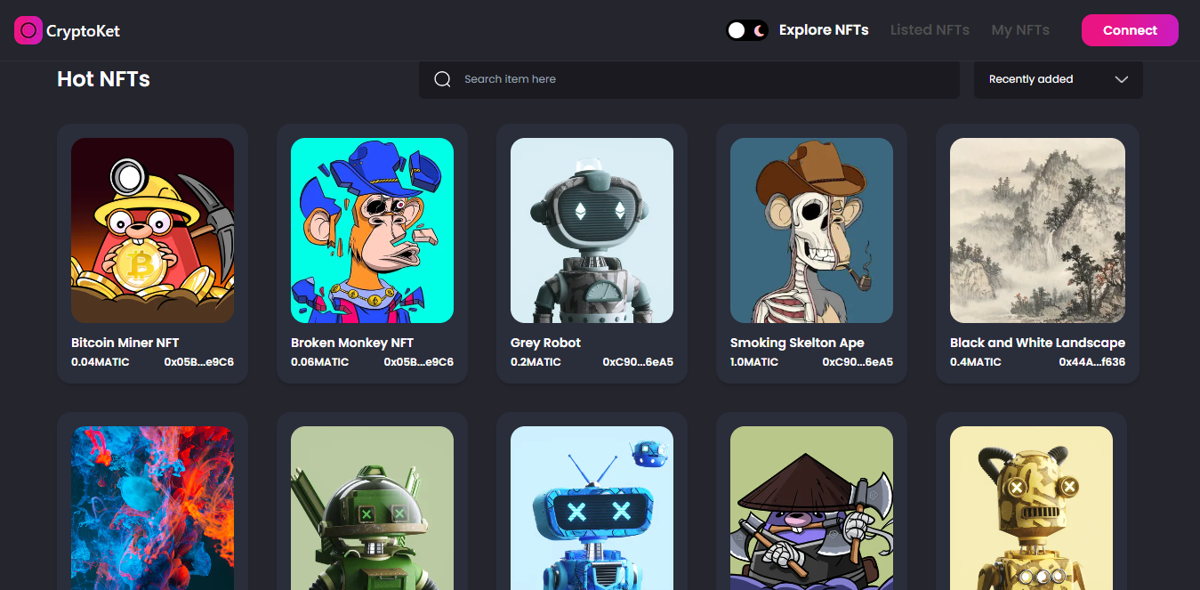 NFT Marketplace Project